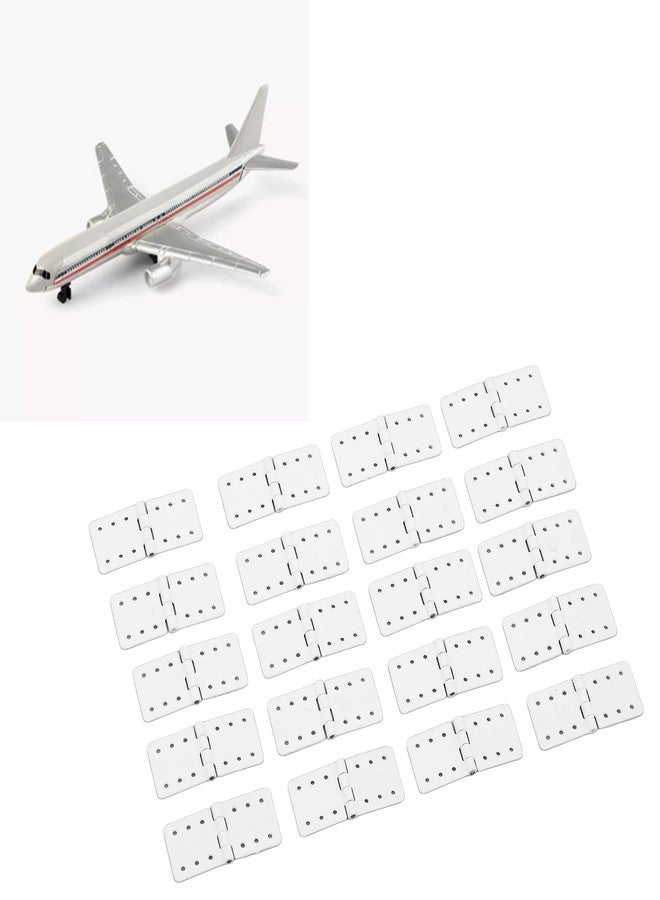 Uxsiya RC Aircraft Hinge 40PCS RC Pinned Hinges Remote Control Airplane Plastic Hinge Model Aircraft Wing Parts RC Airplane Plane Model Aircraft Parts for RC Airplane Plane Parts Model Replacement(Large) - Image 5